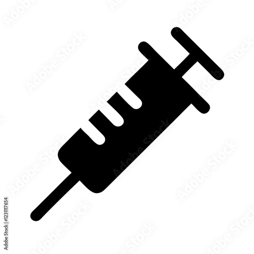 Syringe Vector Icon – Medical Injection & Healthcare Symbol