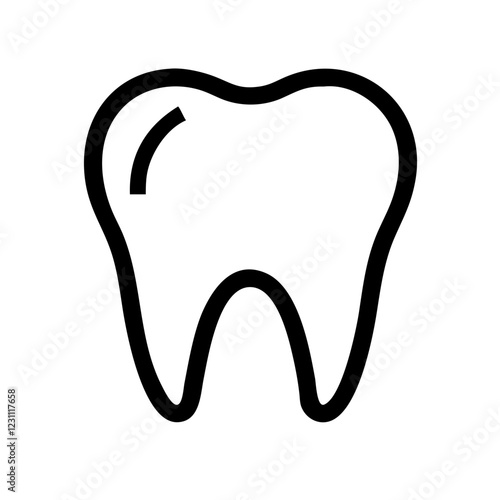 Tooth Vector Icon – Clean & Professional Dental Care Symbol