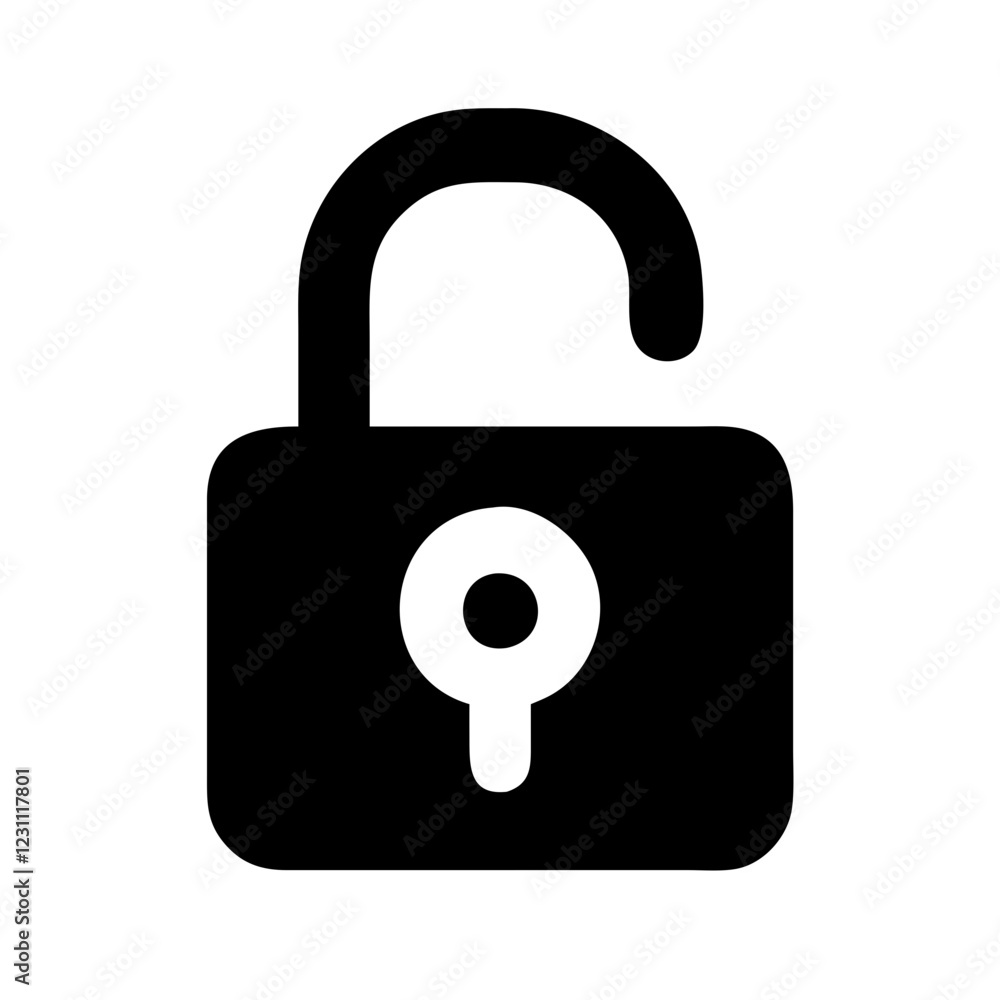 Unlock Padlock Vector Icon – Secure & Accessible Privacy Symbol Unlock Padlock Vector Icon – Secure & Accessible Privacy Symbol