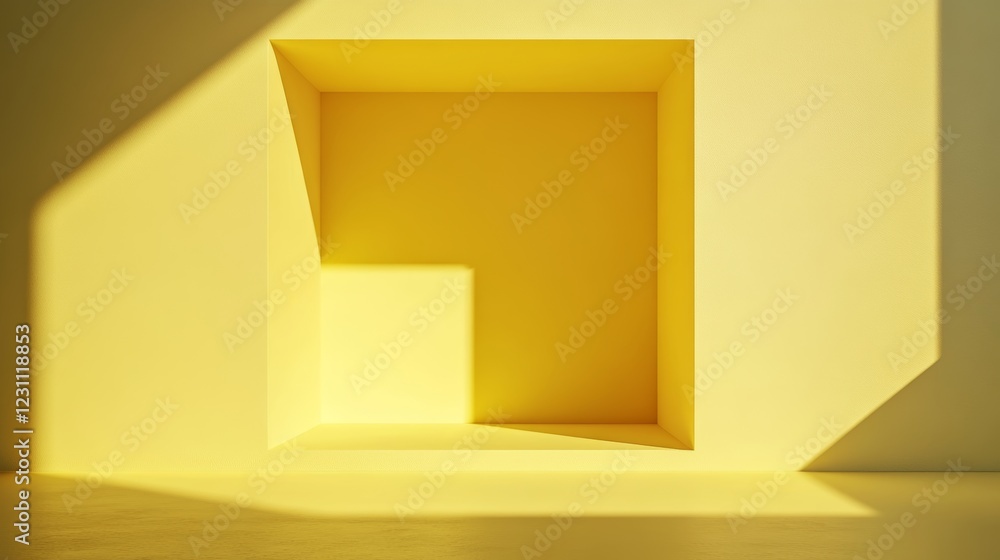 Empty yellow room space interior for design and decoration - abstract background square box with blank inner space Empty room interior perspective view Photobox inside Empty yellow room space interior for design and decoration - abstract background square box with blank inner space Empty room interior perspective view Photobox inside