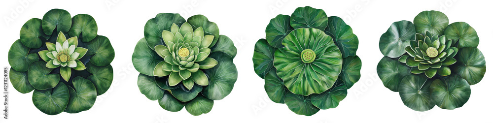 Fototapeta premium Assortment of Vibrant Succulent Plants with Lush Green Foliage and Delicate Floral Accents Showcasing the natural beauty and minimalist charm of these low maintenance