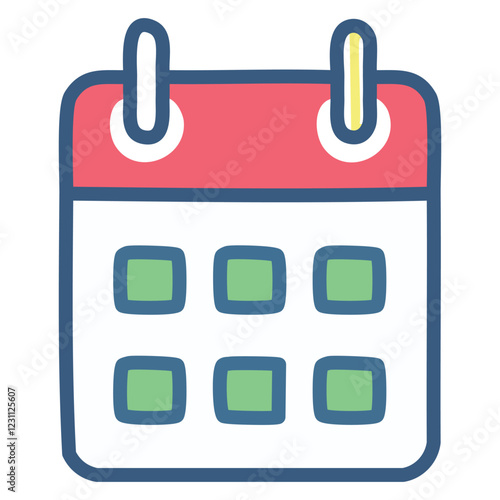 Calendar Vector Icon Design – Simple & Modern Planner Illustration