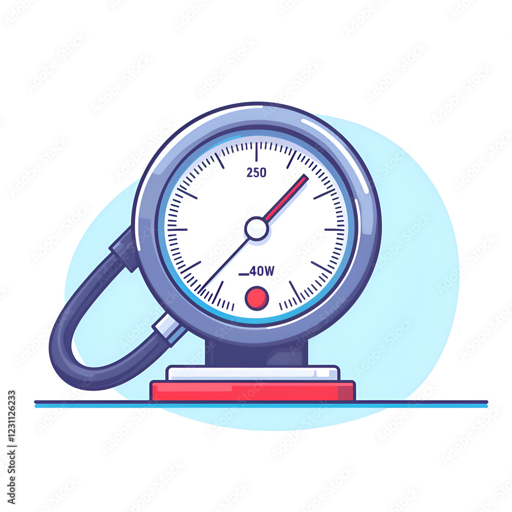 Pressure Measurement Tool with Dial on Blue Background for Accurate Calibration and Industrial Use Pressure Measurement Tool with Dial on Blue Background for Accurate Calibration and Industrial Use