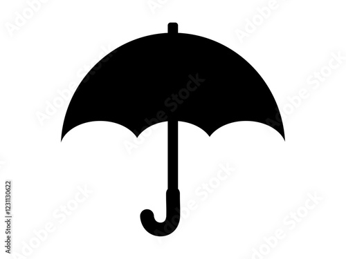 傘のシルエットアイコン（雨マーク）