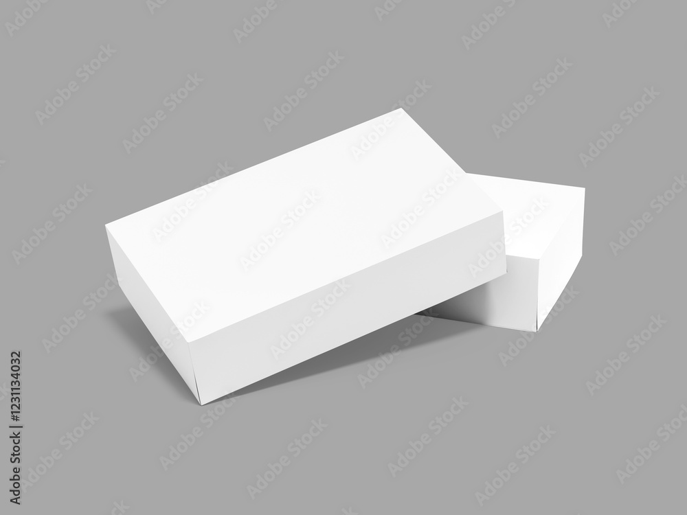 White Blank Luxury Box Packaging Mockup 3D Render White Blank Luxury Box Packaging Mockup 3D Render