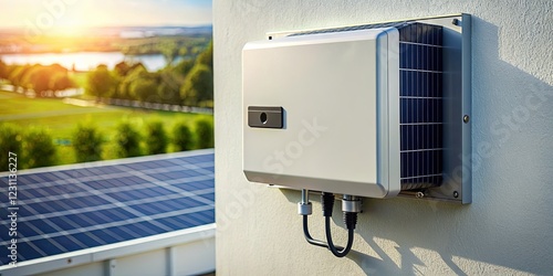 High-Depth-of-Field Image: Wall-Mounted Solar Inverter with Integrated Isolators photo