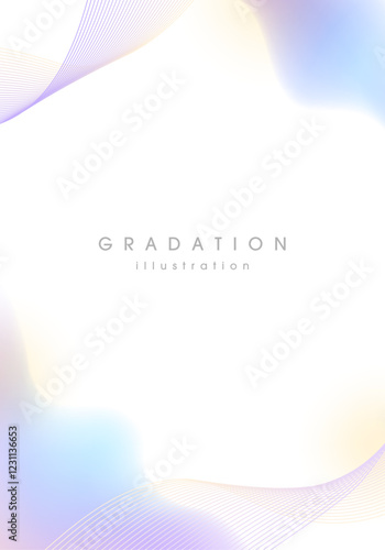 曲線とグラデーションの背景_青&紫