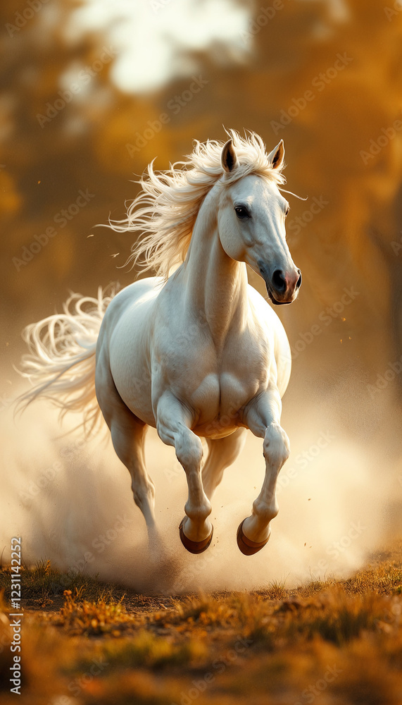 Picture presenting the galloping horse Picture presenting the galloping horse