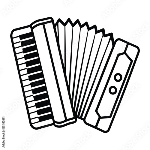accordion isolated on white background