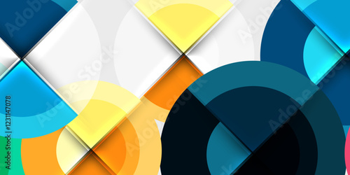 Target circle geometric abstract shapes. Vector Illustration For Wallpaper, Banner, Background, Card, Book Illustration, landing page