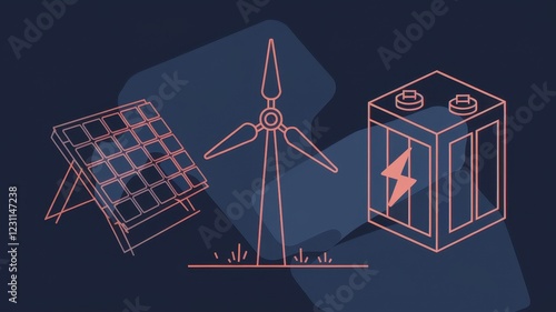 Renewable Energy Sources: Solar, Wind, and Battery Storage photo