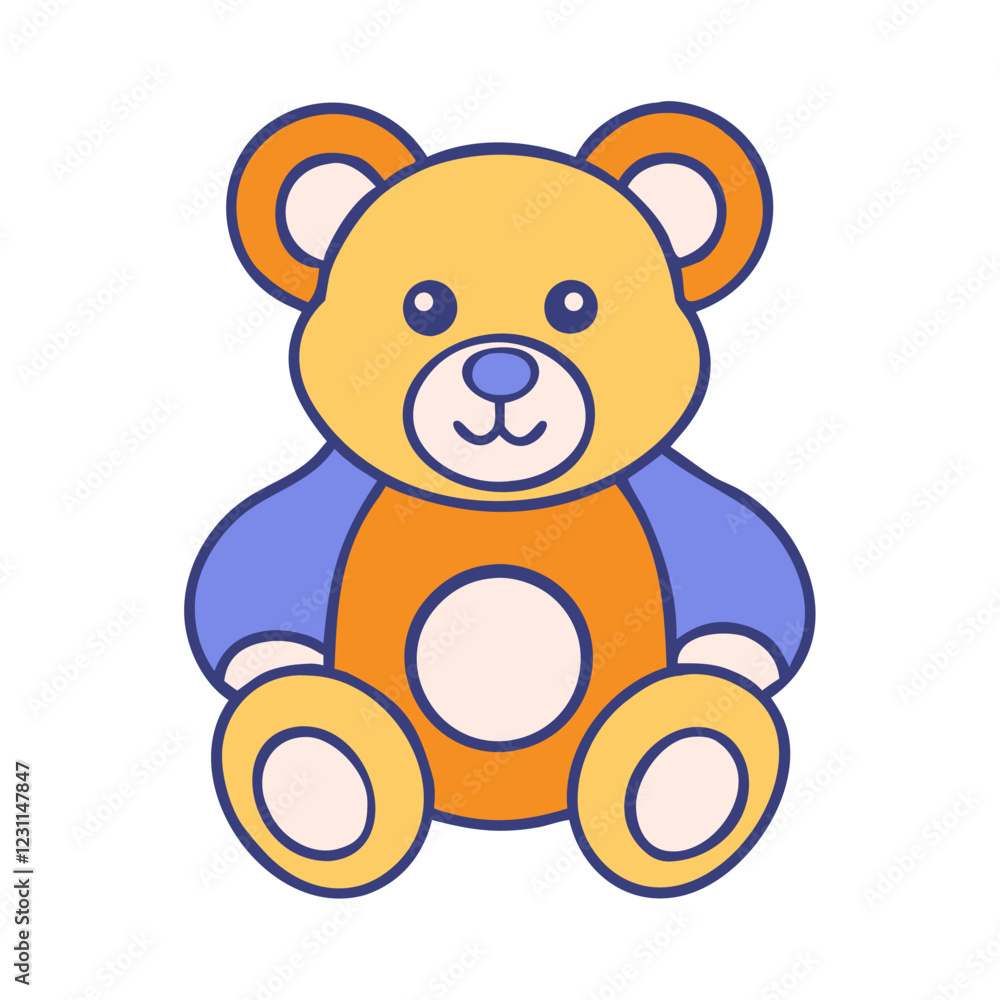 Cute teddy bear plush toy illustration Cute teddy bear plush toy illustration