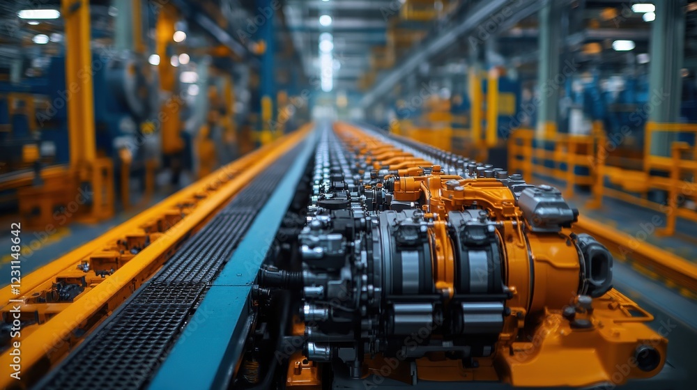 South Korea massive car engine production facility. South Korea massive car engine production facility.