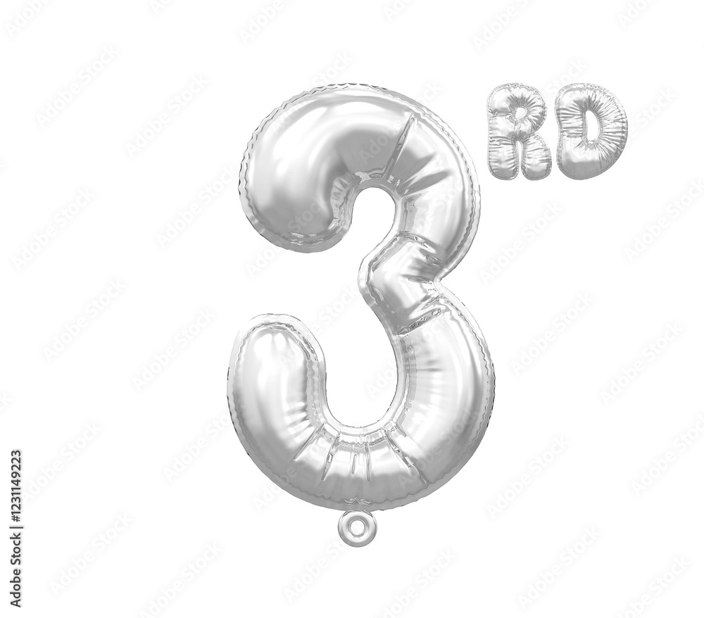 3 Year Anniversary Silver Balloon 3 Year Anniversary Silver Balloon
