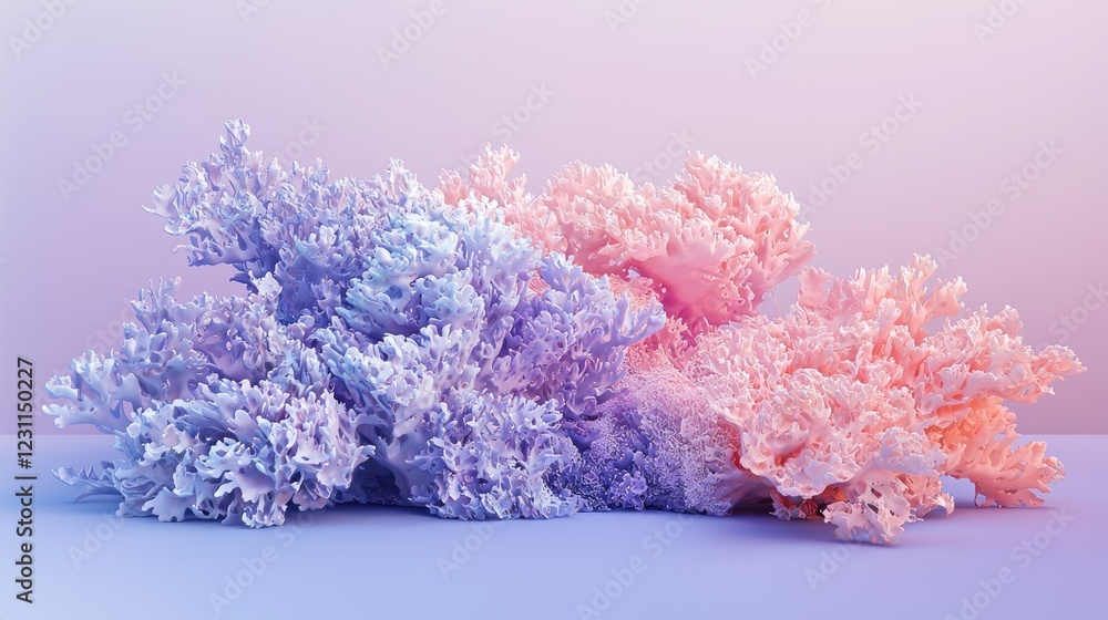 Pastel Coral Reef: A Dreamlike Underwater Scene Pastel Coral Reef: A Dreamlike Underwater Scene
