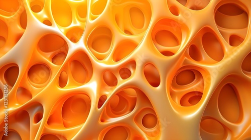 Fototapeta Naklejka Na Ścianę i Meble -  abstract orange 3d liquid texture background - abstract backgrounds