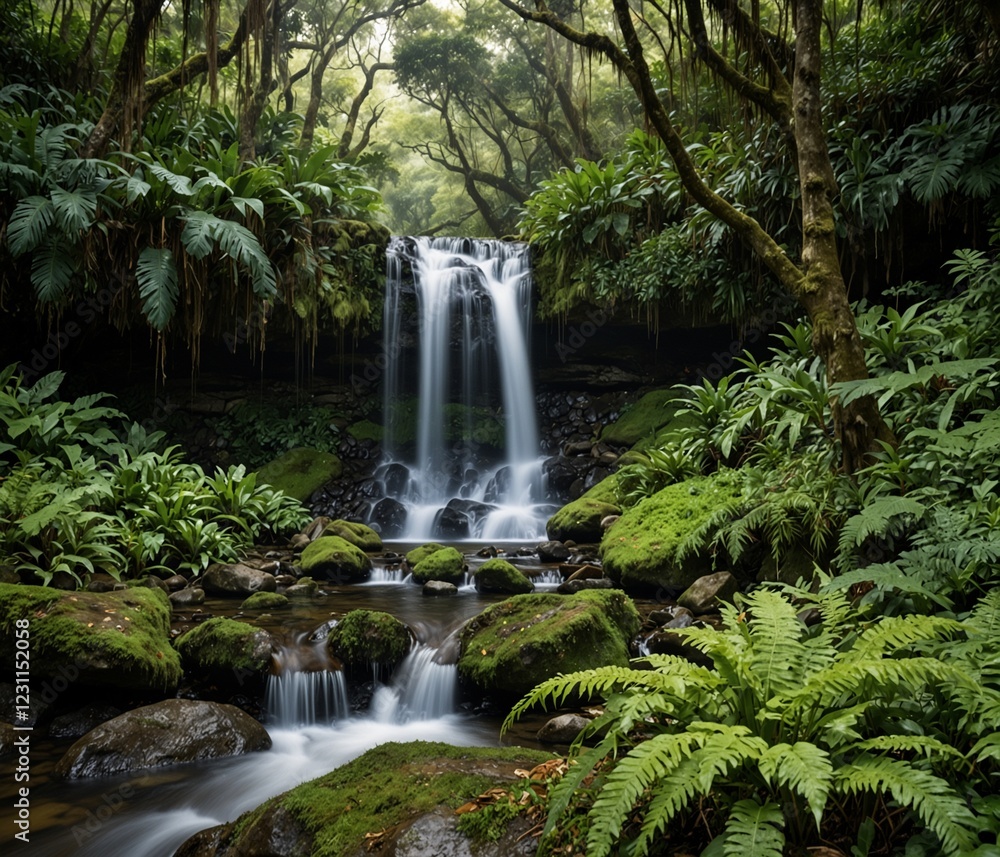 Waterfall in the jungle Waterfall in the jungle
