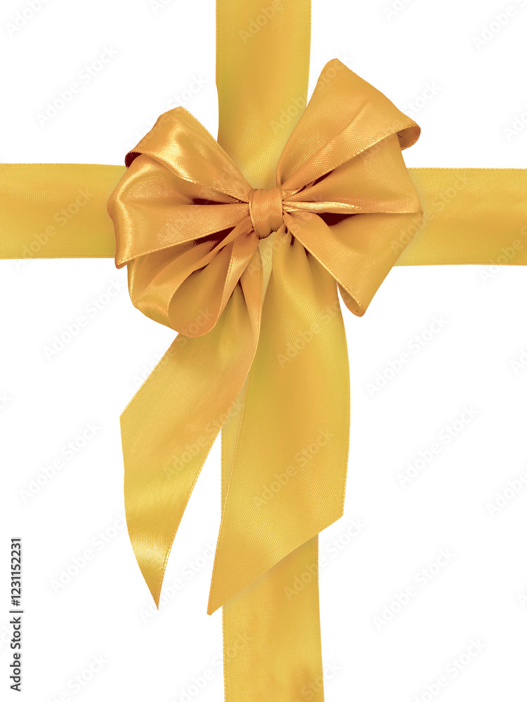 Fototapeta premium Ruban cadeau doré 