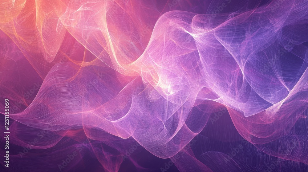 Colorful Abstract Waves in Soft Purple and Pink Tones Colorful Abstract Waves in Soft Purple and Pink Tones