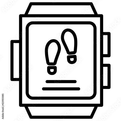 Step Counter Outline Icon