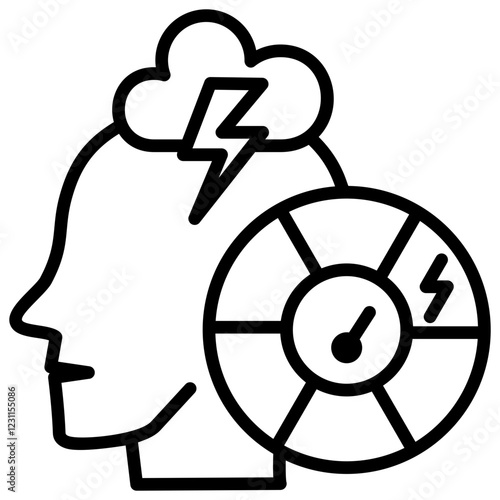 Stress Level Outline Icon