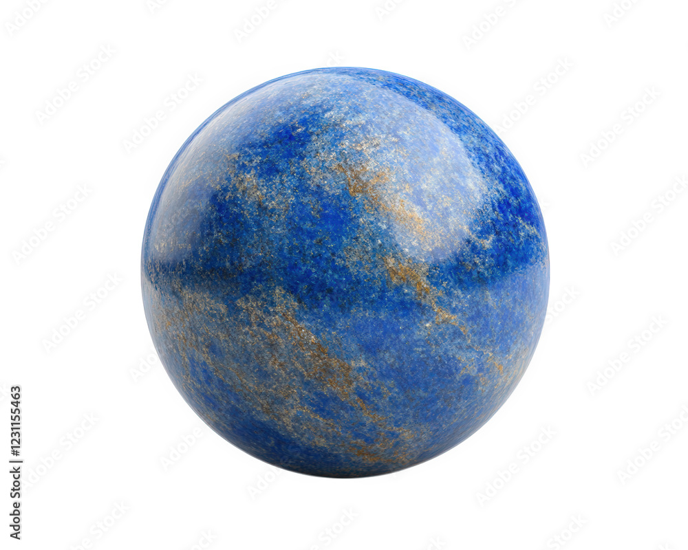 Lapis lazuli rock sphere with vibrant blue color and golden flecks, isolated on transparency background, showcasing its unique texture and beauty Lapis lazuli rock sphere with vibrant blue color and golden flecks, isolated on transparency background, showcasing its unique texture and beauty