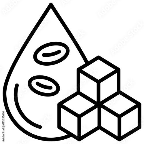 Blood Sugar Outline Icon