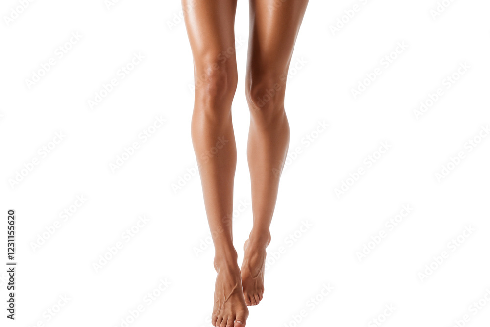 Female legs isolated on transparent background