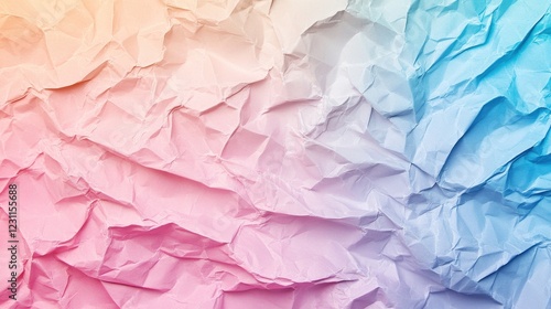 Wallpaper Mural Pastel crumpled paper texture background. Ideal for designs needing a soft, dreamy aesthetic. Torontodigital.ca