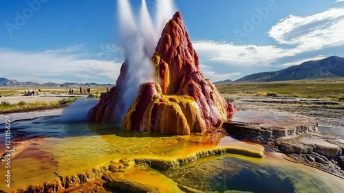 Fly Geyser, Nevada: A Vibrant Geothermal Wonder