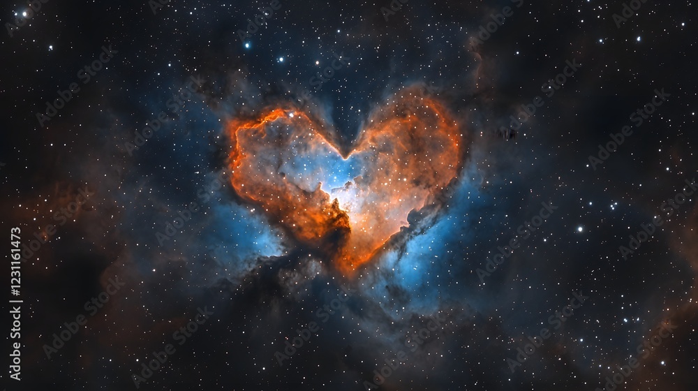 Obraz premium Heart nebula glows in space