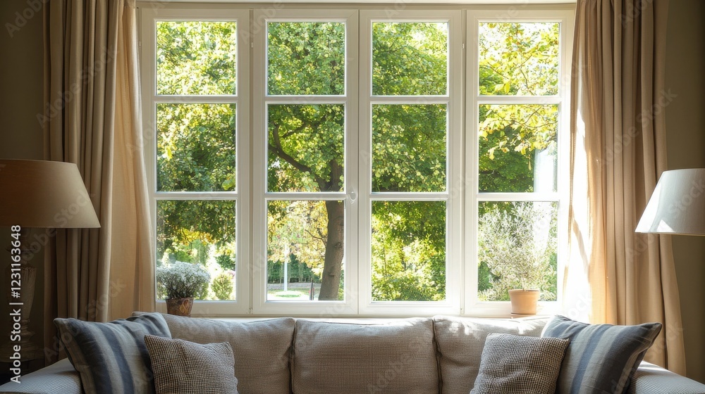 double glazed windows being installed in a brightly lit home double glazed windows being installed in a brightly lit home