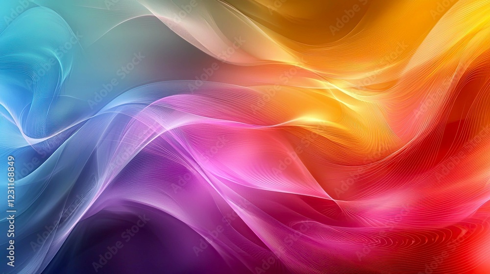 Abstract Colorful Waves Background: Vibrant Flowing Texture Design Abstract Colorful Waves Background: Vibrant Flowing Texture Design