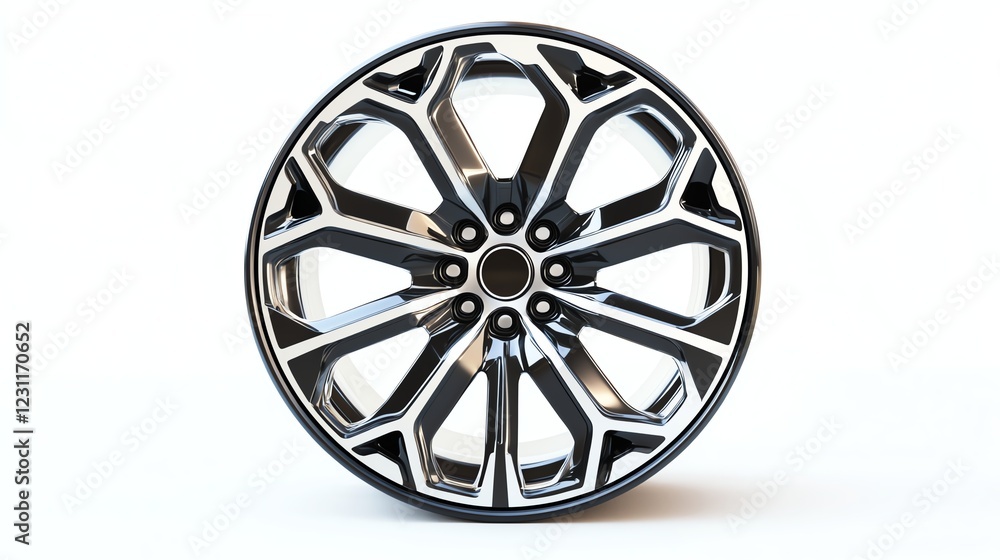 Car wheel with stylish design on white isolate background. Car wheel with stylish design on white isolate background.