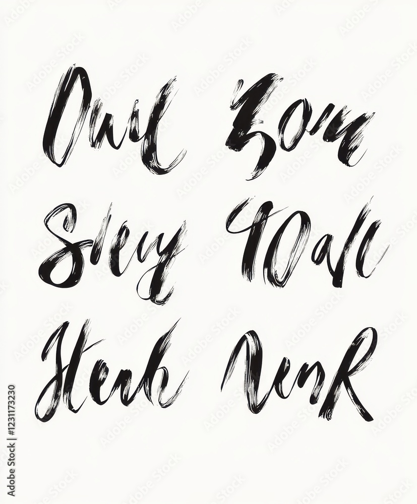 Unique handwritten font set with quirky flourishes and organic strokes, perfect for giving a personal and artistic touch to your branding, invitations, and designs Unique handwritten font set with quirky flourishes and organic strokes, perfect for giving a personal and artistic touch to your branding, invitations, and designs