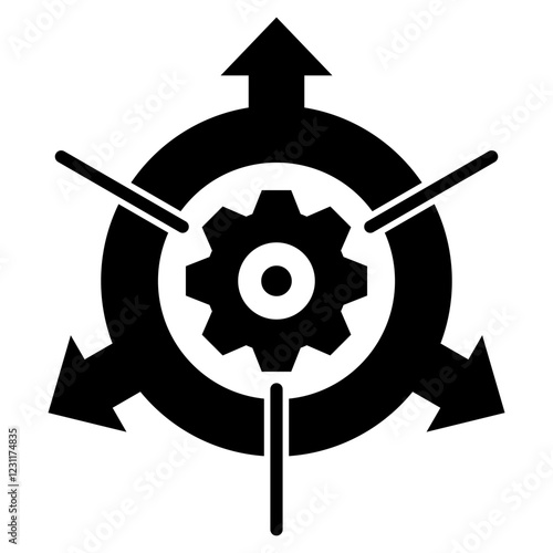 Accelerometer Glyph Icon