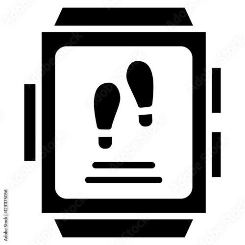 Step Counter Glyph Icon