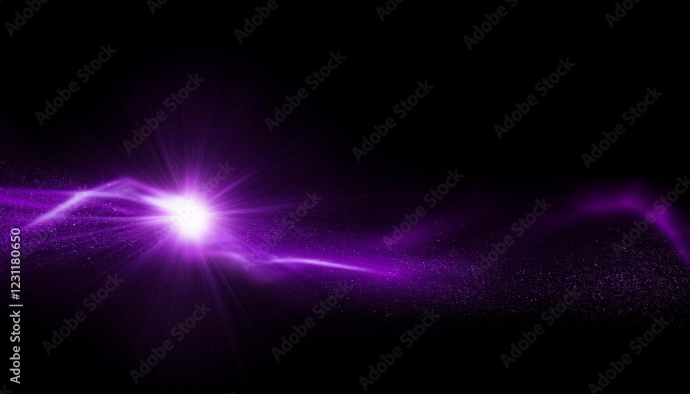 Obraz premium purple overlay light on black background, Overlay Texture with flare effect, Special lens flash with sparkle