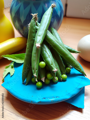 Green and tasty peas for cooking, vegetables for healthy eating, fresh peas, fresh vegetables for vegetarianism photo