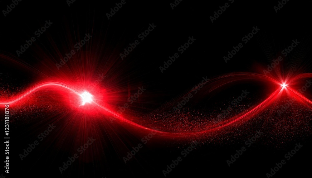 Obraz premium red overlay light on black background, Overlay Texture with flare effect, Special lens flash with sparkle