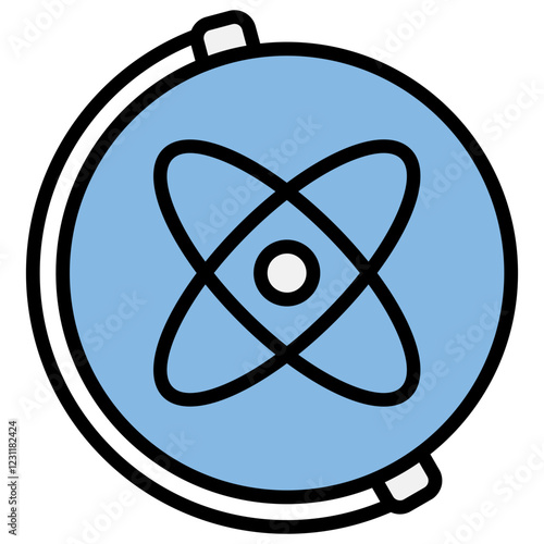 Gyroscope Blue Black Icon
