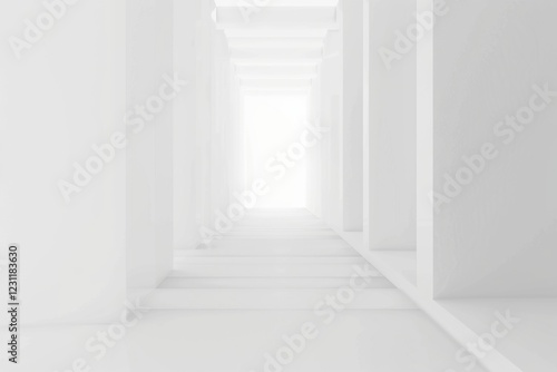 White layered interior Abstract Background