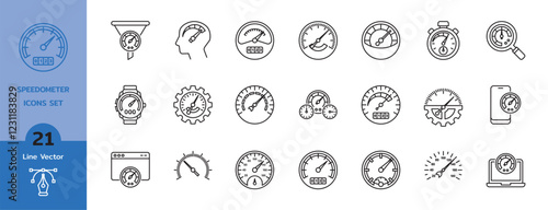 Wallpaper Mural Speedometer, tachometer icon. Speedometer indicator icon collection. Risk concept on speedometer Set of gauges. Speed indicator vector icons. Torontodigital.ca