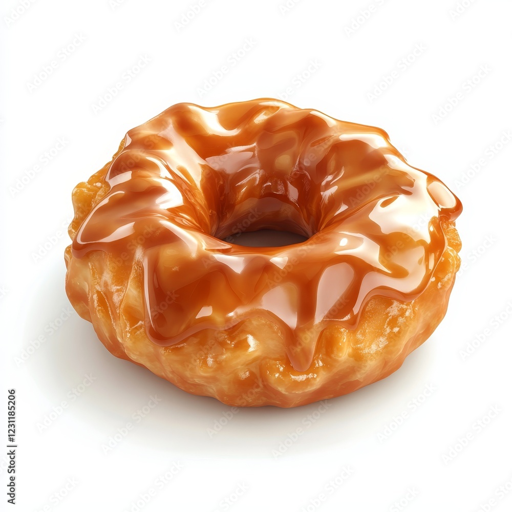 Fototapeta premium Apple fritter isolated on white background