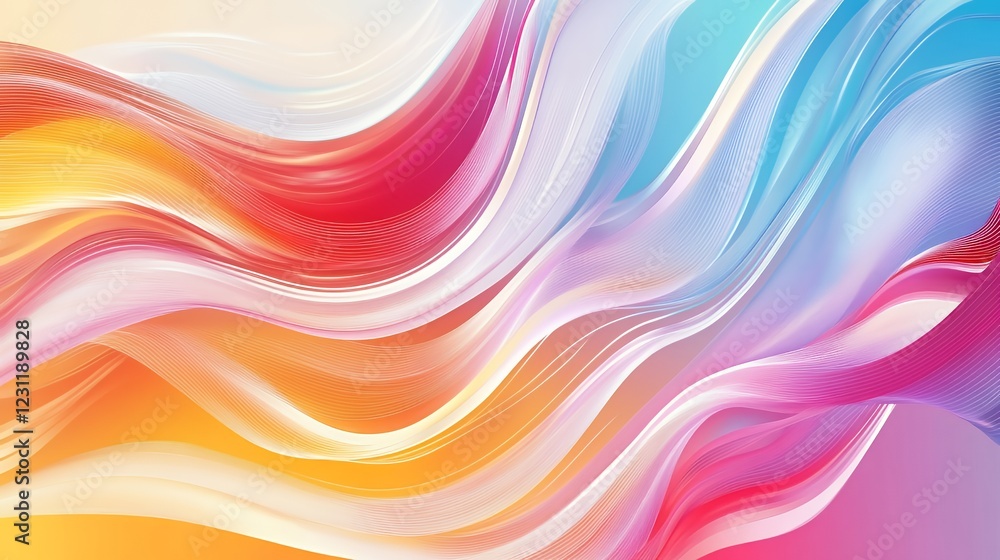 Abstract Colorful Waves Flowing Design Abstract Colorful Waves Flowing Design