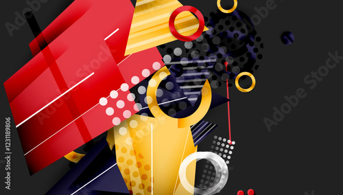Abstract background geometric design with colorful gradients