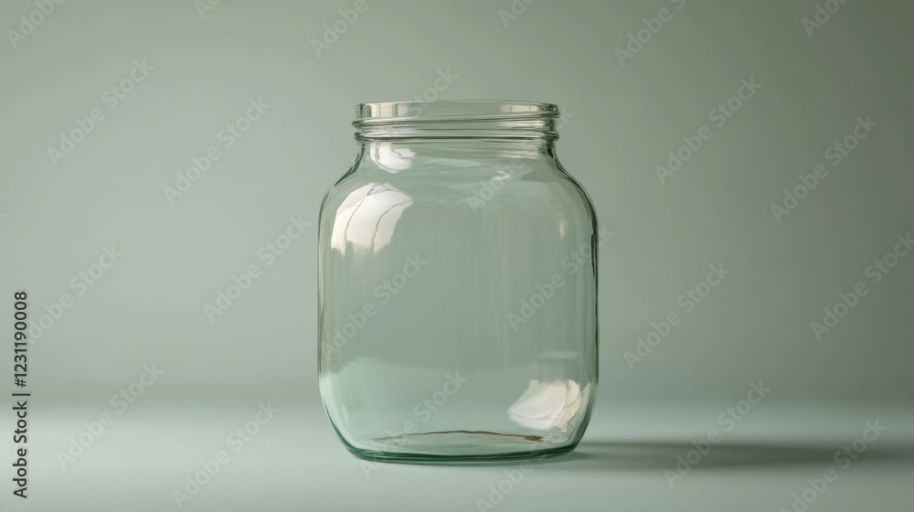 Modern Empty Glass Jar for Culinary, Storage, and Creative Kitchen Designs Modern Empty Glass Jar for Culinary, Storage, and Creative Kitchen Designs