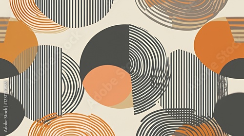 Wallpaper Mural Abstract Geometric Circles Pattern Design Torontodigital.ca