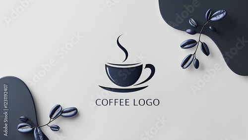 Simple and Stylish Coffee Logo design with white background