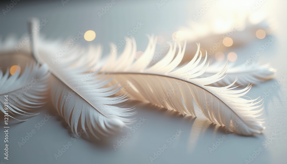 Obraz premium Abstract Feather Design with Warm Highlights